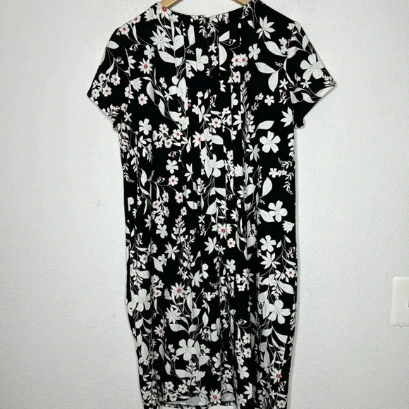 J. Jill Women’s Floral Feminine Dress Comfy Office Travel Size Medium - Picture 2 of 4